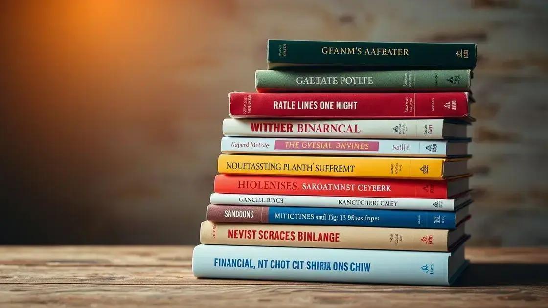 Educação Financeira Livros: Os Melhores Títulos Para Aprender a Cuidar do Seu Dinheiro