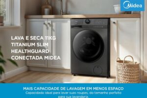 Lava e Seca Midea Titanium Slim 11kg Conectada