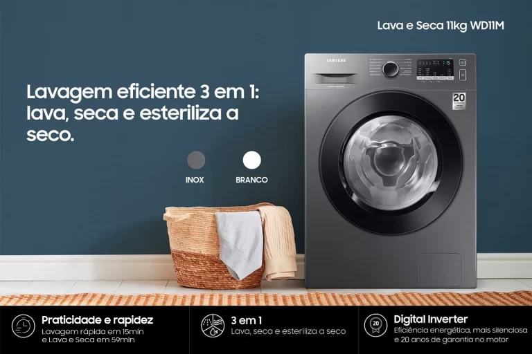 lava e Seca Samsung WD11M com Digital Inverter 11kg